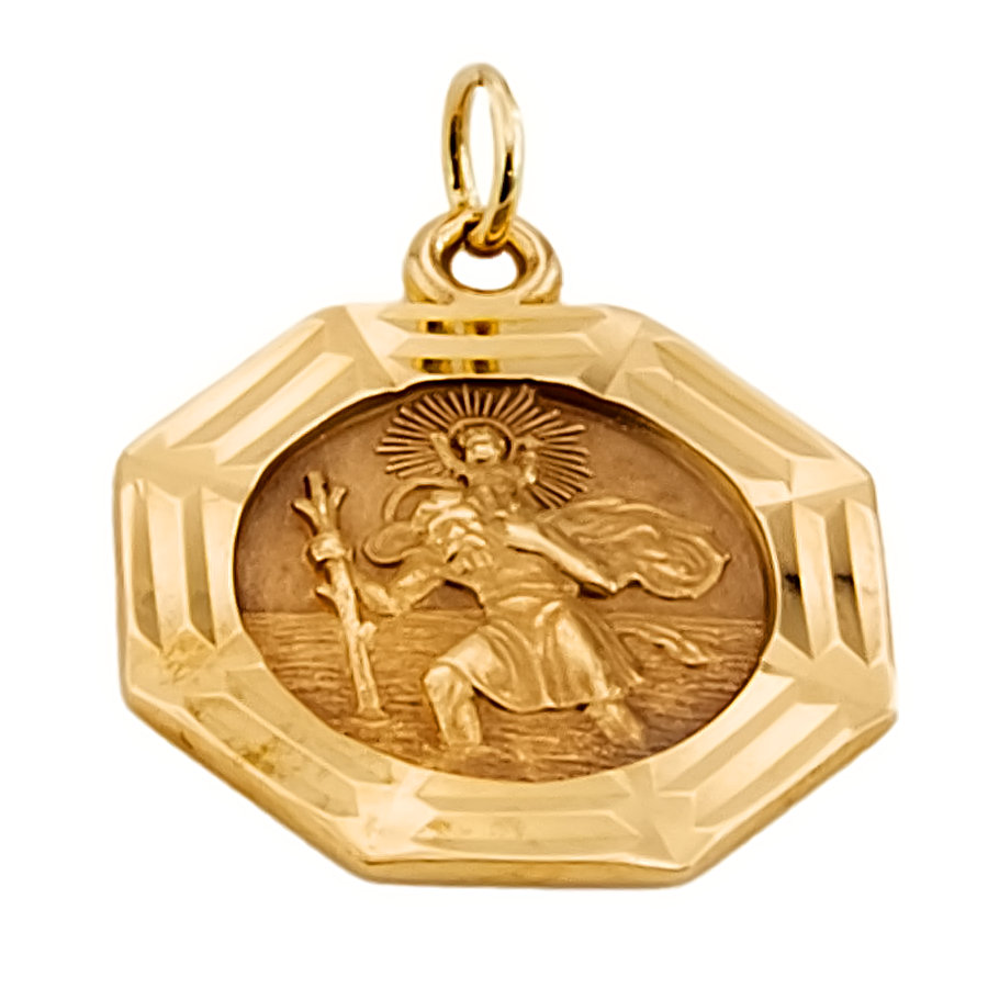 9ct Gold 1.2g St Christopher Pendant